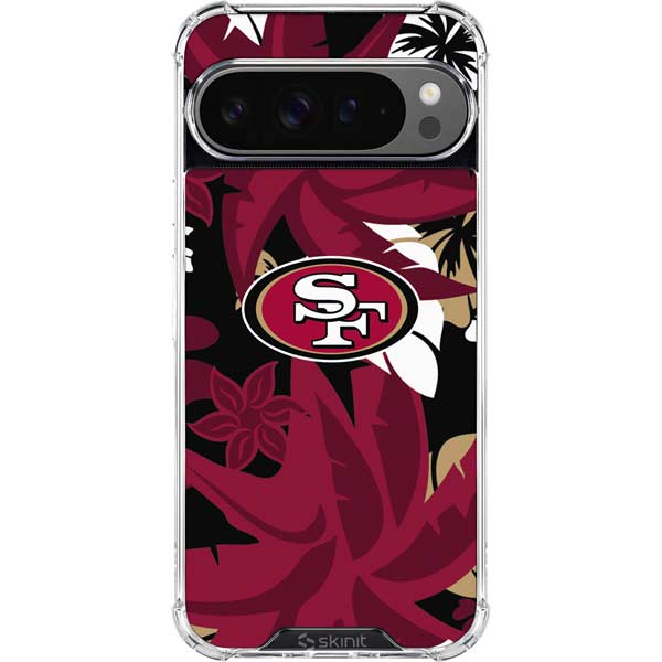 NFL San Francisco 49ers Tropical Print Google Pixel 10 Pro XL Clear Case
