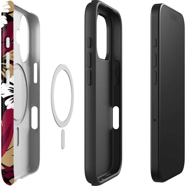 NFL San Francisco 49ers Tropical Print iPhone 16 Plus Magsafe Impact Case