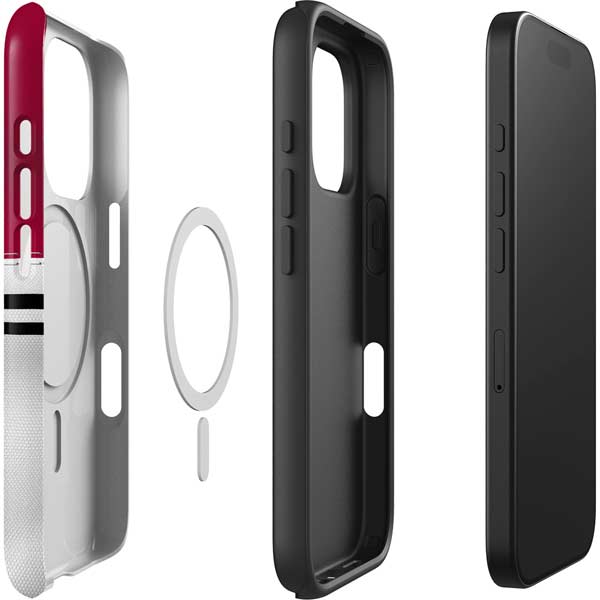 NFL San Francisco 49ers White Striped iPhone 16 Pro Max Magsafe Impact Case