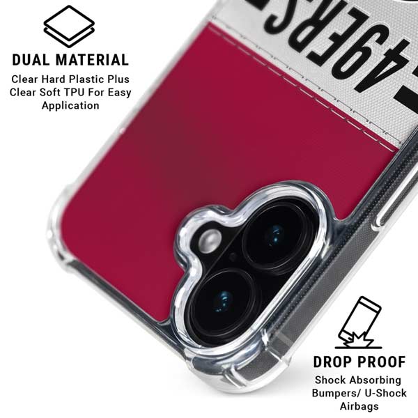 NFL San Francisco 49ers White Striped iPhone 17 MagSafe Case