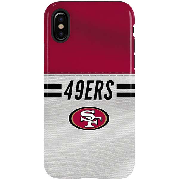 NFL San Francisco 49ers White Striped iPhone XS Pro Case