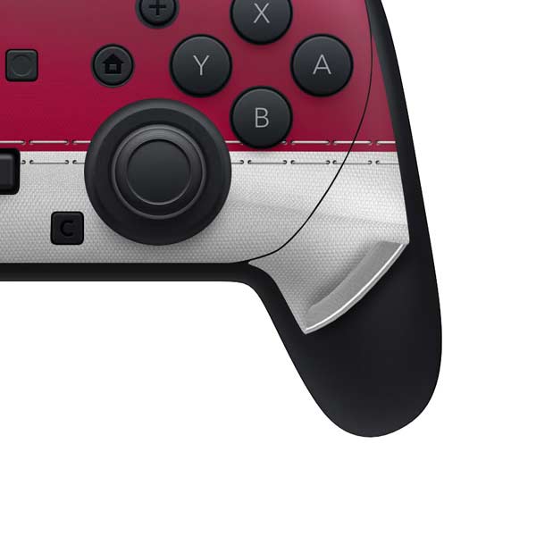 NFL San Francisco 49ers White Striped Nintendo Switch 2 (2025) Pro Controller Skin