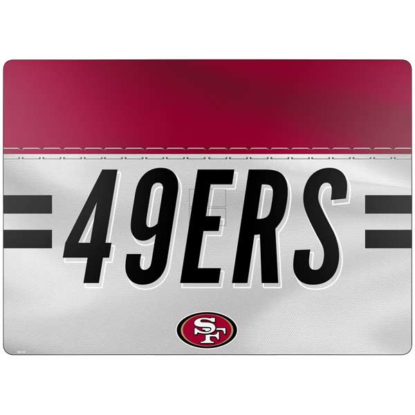 NFL San Francisco 49ers White Striped Surface Laptop 7 13.8in Skin