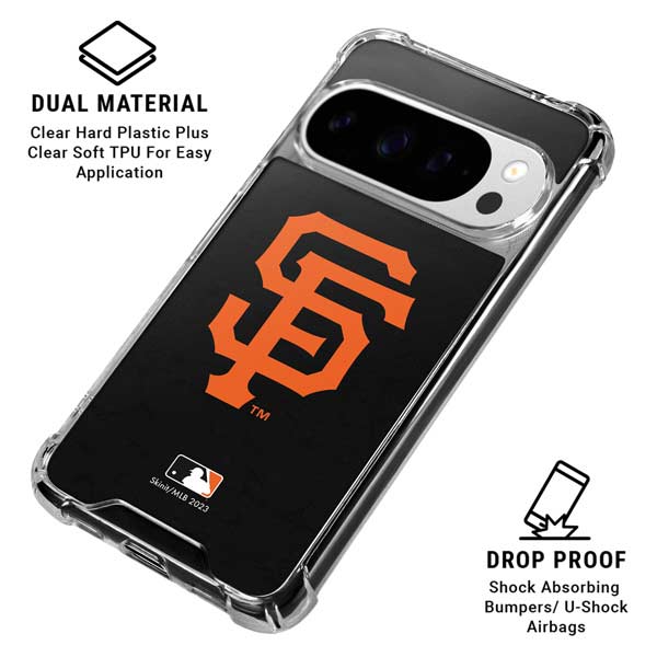 MLB San Francisco Giants - Solid Distressed Google Pixel 10 Pro Clear Case
