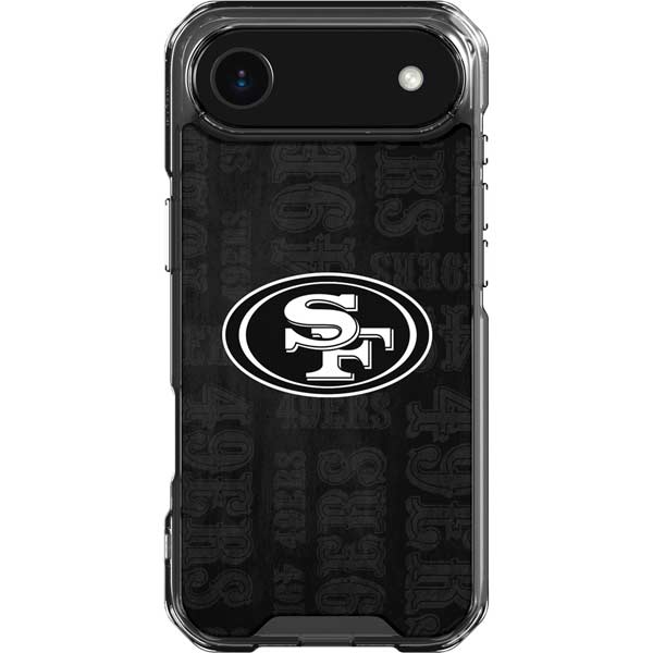 NFL San Franciso 49ers Black & White iPhone 17 Air Clear Case