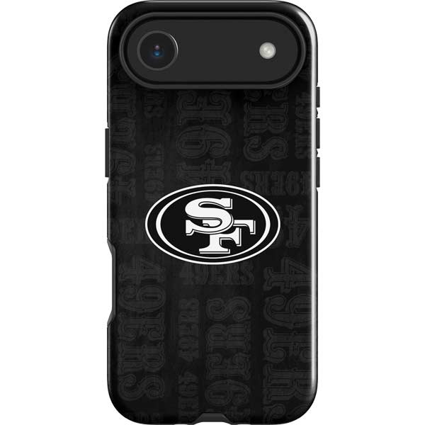NFL San Franciso 49ers Black & White iPhone 17 Air Impact Case
