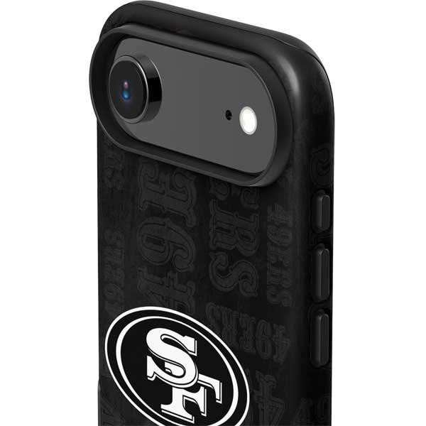 NFL San Franciso 49ers Black & White iPhone 17 Air Impact Case