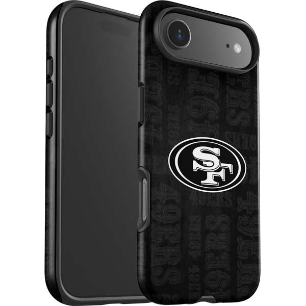 NFL San Franciso 49ers Black & White iPhone 17 Air Impact Case