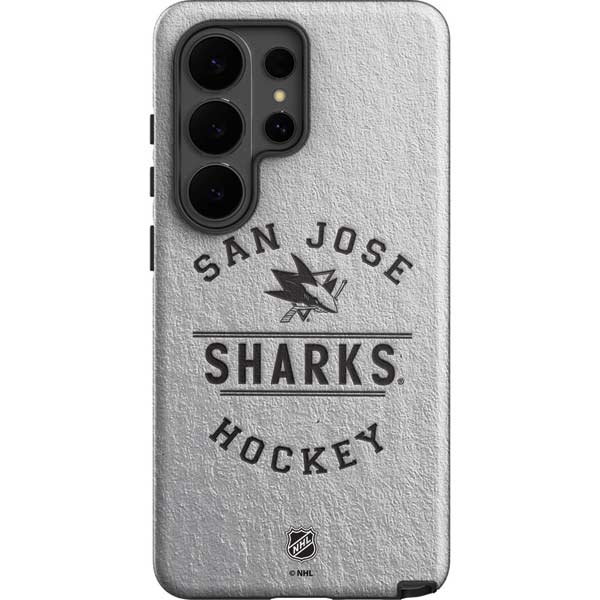 NHL San Jose Sharks Black Text Galaxy S26 Ultra Impact Case