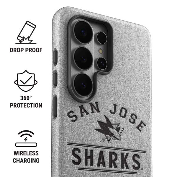 NHL San Jose Sharks Black Text Galaxy S26 Ultra Impact Case