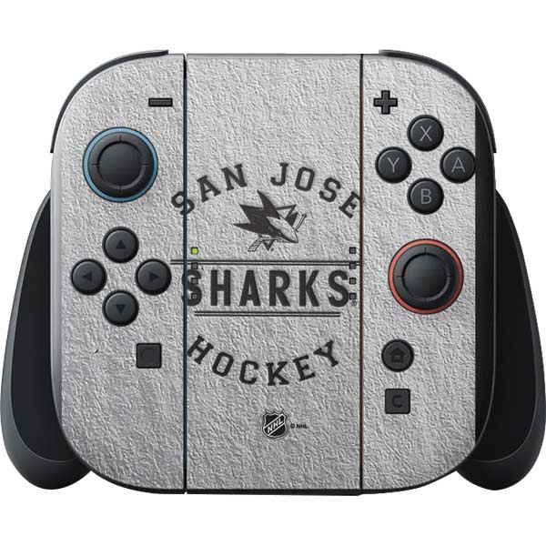 NHL San Jose Sharks Black Text Nintendo Switch 2 (2025) with Joy-Con Skin