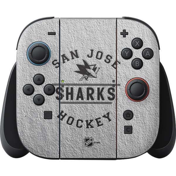 NHL San Jose Sharks Black Text Nintendo Skins