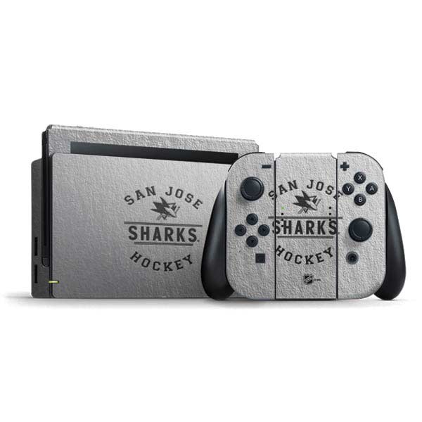NHL San Jose Sharks Black Text Nintendo Skins