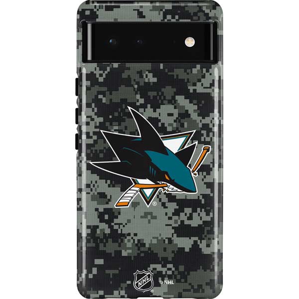 NHL San Jose Sharks Camo Pixel Cases