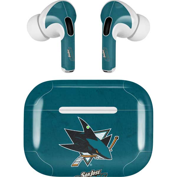 NHL San Jose Sharks Distressed AirPods Skins