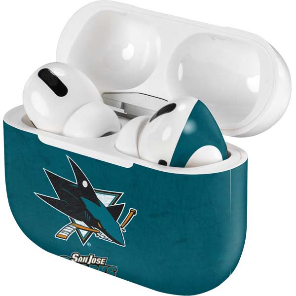 NHL San Jose Sharks Distressed AirPods Skins