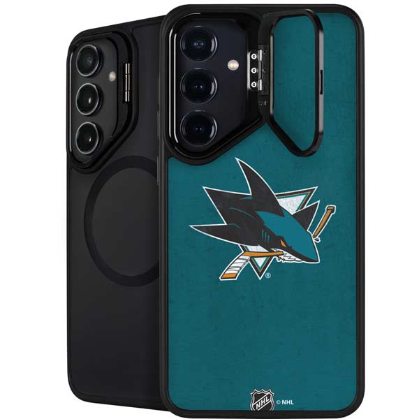 NHL San Jose Sharks Distressed Galaxy S26 Plus Kickstand Case