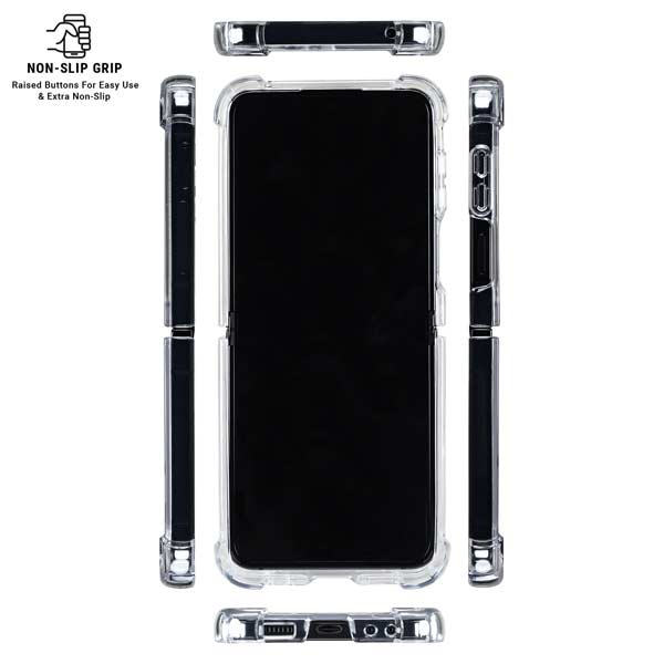 NHL San Jose Sharks Distressed Galaxy Z Flip7 Clear Case