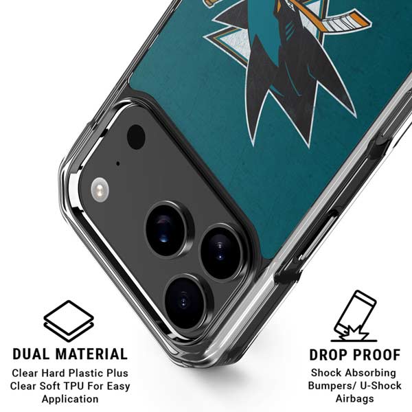 NHL San Jose Sharks Distressed iPhone 17 Pro MagSafe Case