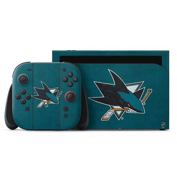 NHL San Jose Sharks Distressed Nintendo Switch 2 (2025) with Joy-Con Skin