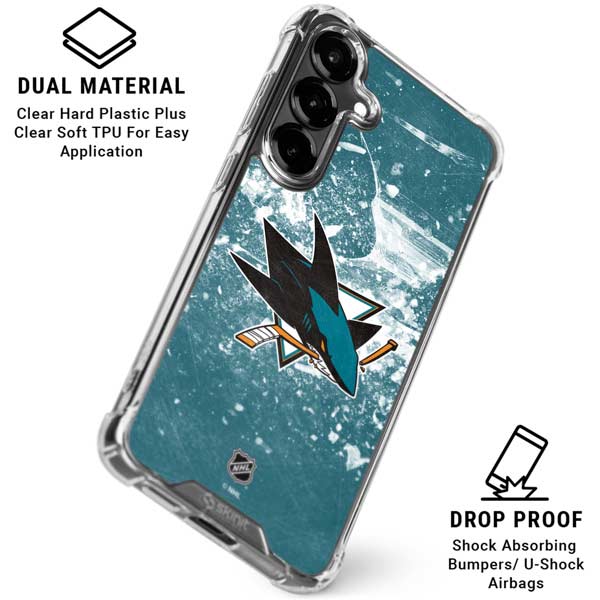 NHL San Jose Sharks Frozen Galaxy S26 Plus Clear Case