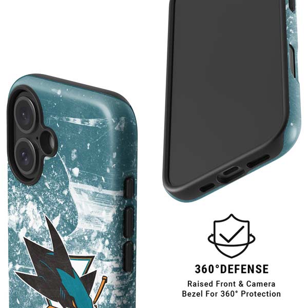NHL San Jose Sharks Frozen iPhone 16 Magsafe Impact Case