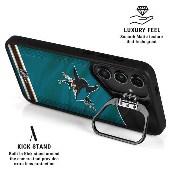 NHL San Jose Sharks Home Jersey Galaxy S26 Ultra Kickstand Case