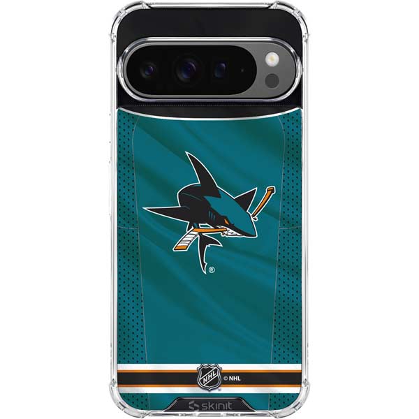 NHL San Jose Sharks Home Jersey Google Pixel 10 Pro Clear Case