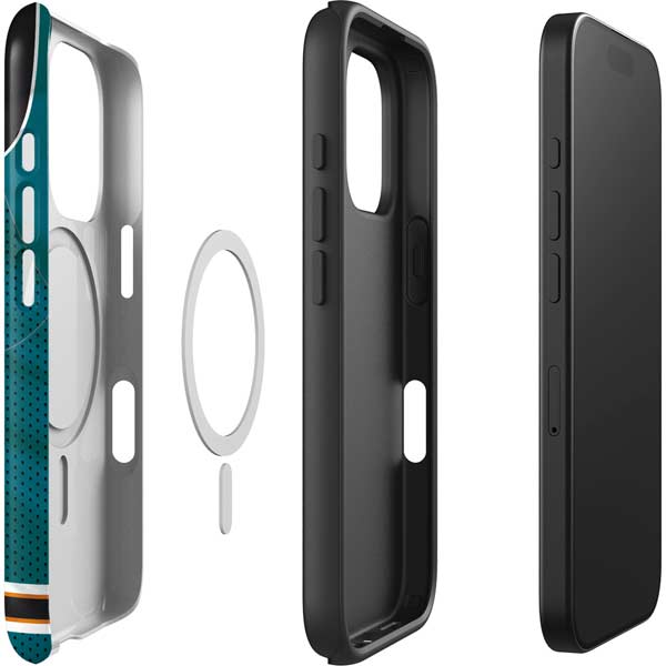 NHL San Jose Sharks Home Jersey iPhone 16 Pro Max Magsafe Impact Case