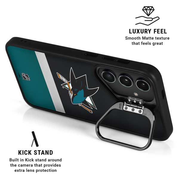 NHL San Jose Sharks Jersey Galaxy S26 Kickstand Case