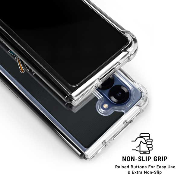 NHL San Jose Sharks Jersey Galaxy Z Fold7 Clear Case