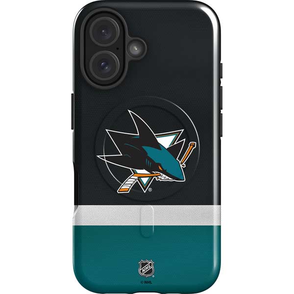 NHL San Jose Sharks Jersey iPhone 16 Plus Magsafe Impact Case