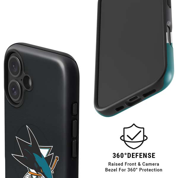 NHL San Jose Sharks Jersey iPhone 16 Plus Magsafe Impact Case