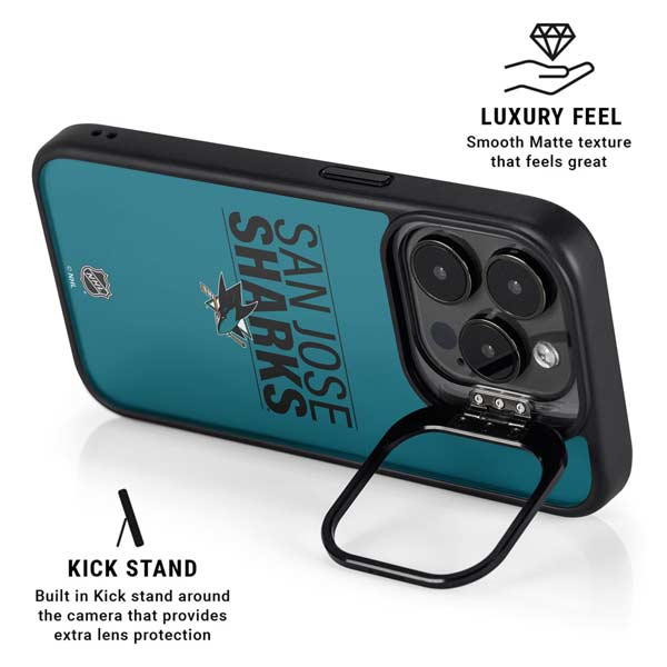 NHL San Jose Sharks Lineup iPhone 14 Pro Max Kickstand Case