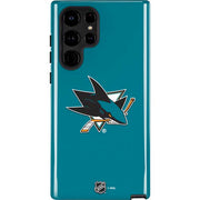 NHL San Jose Sharks Solid Background Galaxy Cases