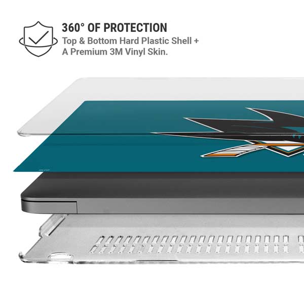 NHL San Jose Sharks Solid Background MacBook Pro 14in (2021-24) Case plus Skin