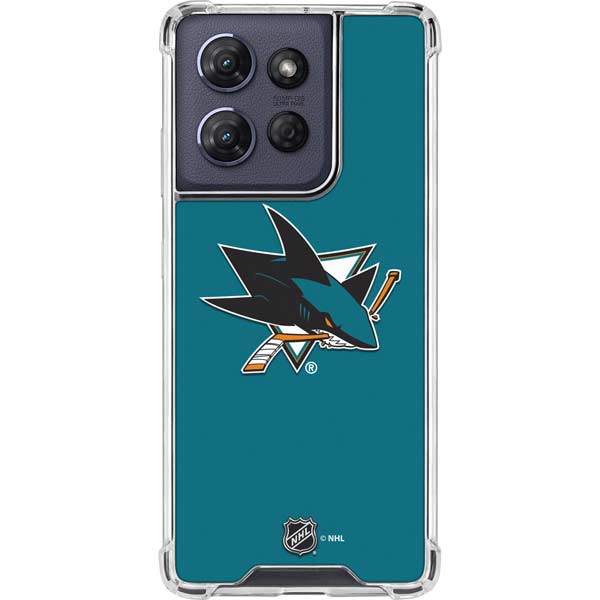 NHL San Jose Sharks Solid Background Moto G 5G (2025) Clear Case