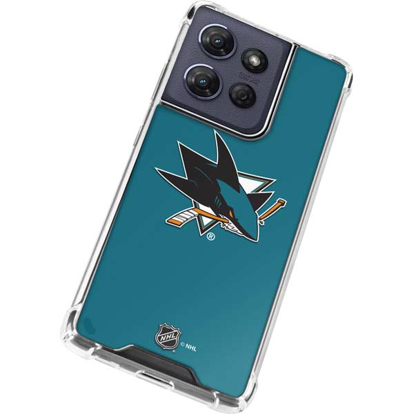 NHL San Jose Sharks Solid Background Moto G 5G (2025) Clear Case