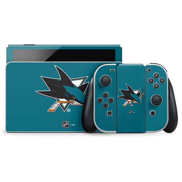 NHL San Jose Sharks Solid Background Nintendo Skins
