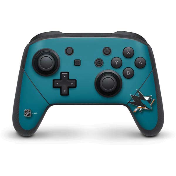 NHL San Jose Sharks Solid Background Nintendo Skins