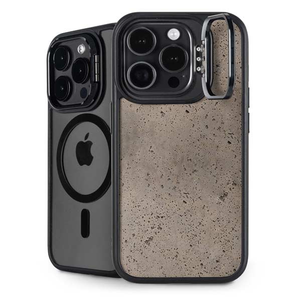 Sandstone Concrete iPhone 14 Pro Kickstand Case
