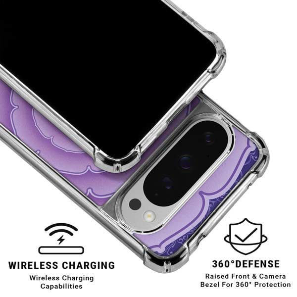 Sanskrit Purple Google Pixel 10 Pro Clear Case
