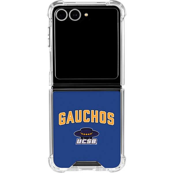 University of California-Santa Barbara Gauchos Galaxy Z Flip7 Clear Case