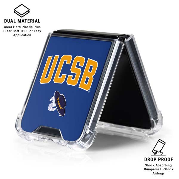 University of California-Santa Barbara UCSB Galaxy Z Flip7 Clear Case