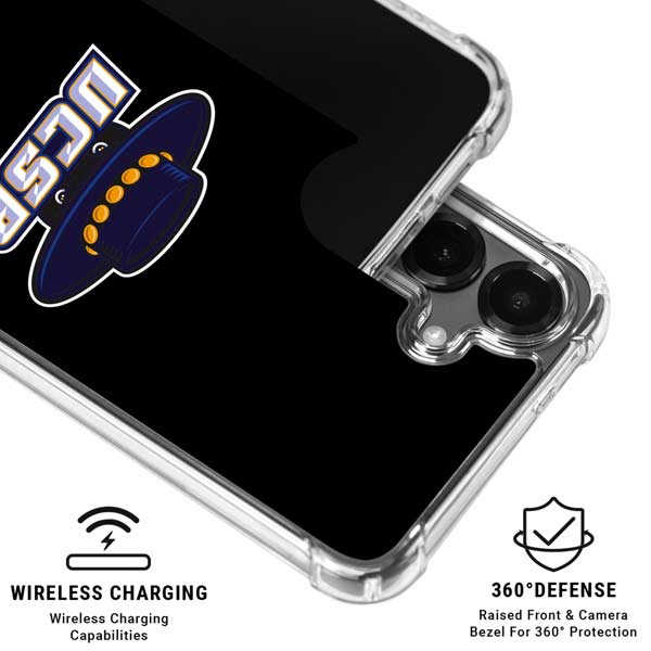University of California-Santa Barbara UCSB Gauchos Black Galaxy S26 Plus Clear Case