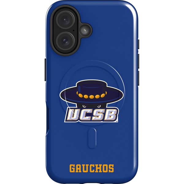 University of California-Santa Barbara UCSB Gauchos Blue iPhone 16 Magsafe Impact Case