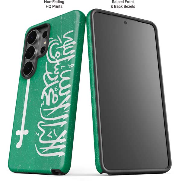 Saudi Arabia Flag Distressed Galaxy S26 Ultra Impact Case
