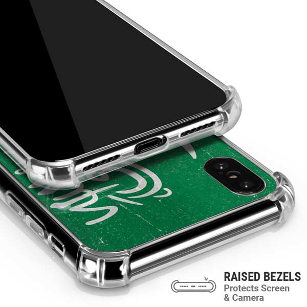 Saudi Arabia Flag Distressed iPhone X/XS Clear Case