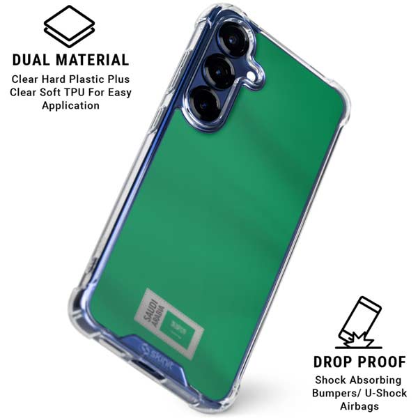 Saudi Arabia Soccer Flag Galaxy S25 FE Clear Case