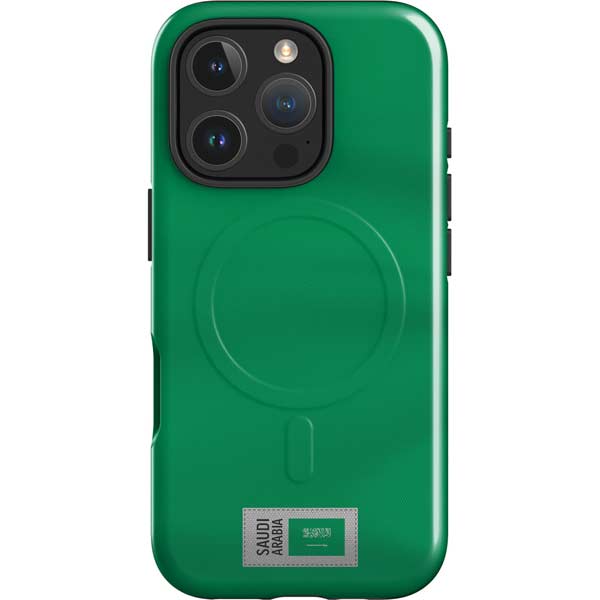 Saudi Arabia Soccer Flag iPhone 16 Pro Magsafe Impact Case